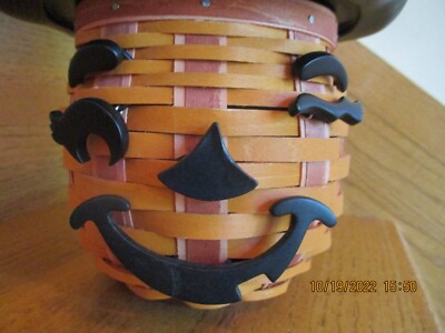 Longaberger Winky Witch-kin Pumpkin Basket & Lid Halloween