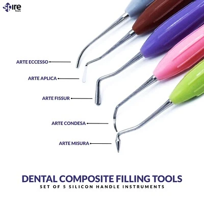SPIRE TOOLS Dental Composite Filling LM Arte Instruments Restorations Silicon Handle CE