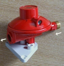 Gas LPG Propane Regulator High Capacity 'Cavagna' wall mount 4kg/hr PR-734PRBM 