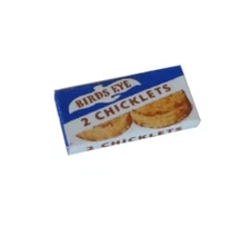 Miniature Dollshouse Accessories Bird's Eye Chicken Burger Patties 1:12th scale