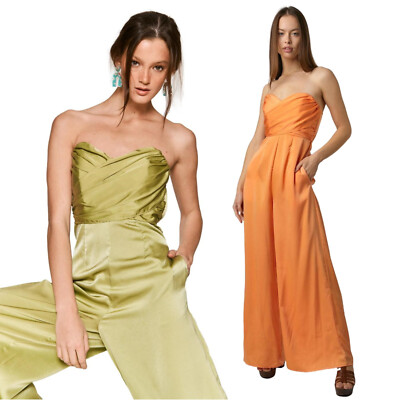 Eleganter Damen Jumpsuit, geformter Ausschnitt mit Kreuzfalten 117 new 
