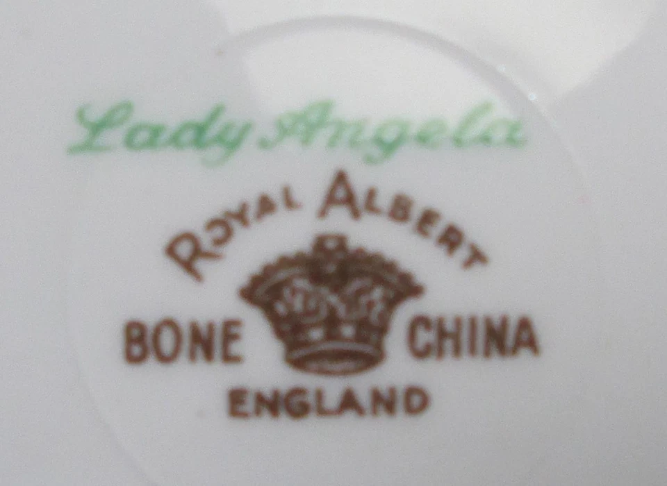 Royal Albert Lady Angela patrón # 84921 plato de ensalada flores rociado dorado estilo 3 Foto 2 de 2