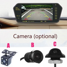 7" HD Bluetooth Car Mirror Monitor Night Vision Reverse Car Rear View Camera