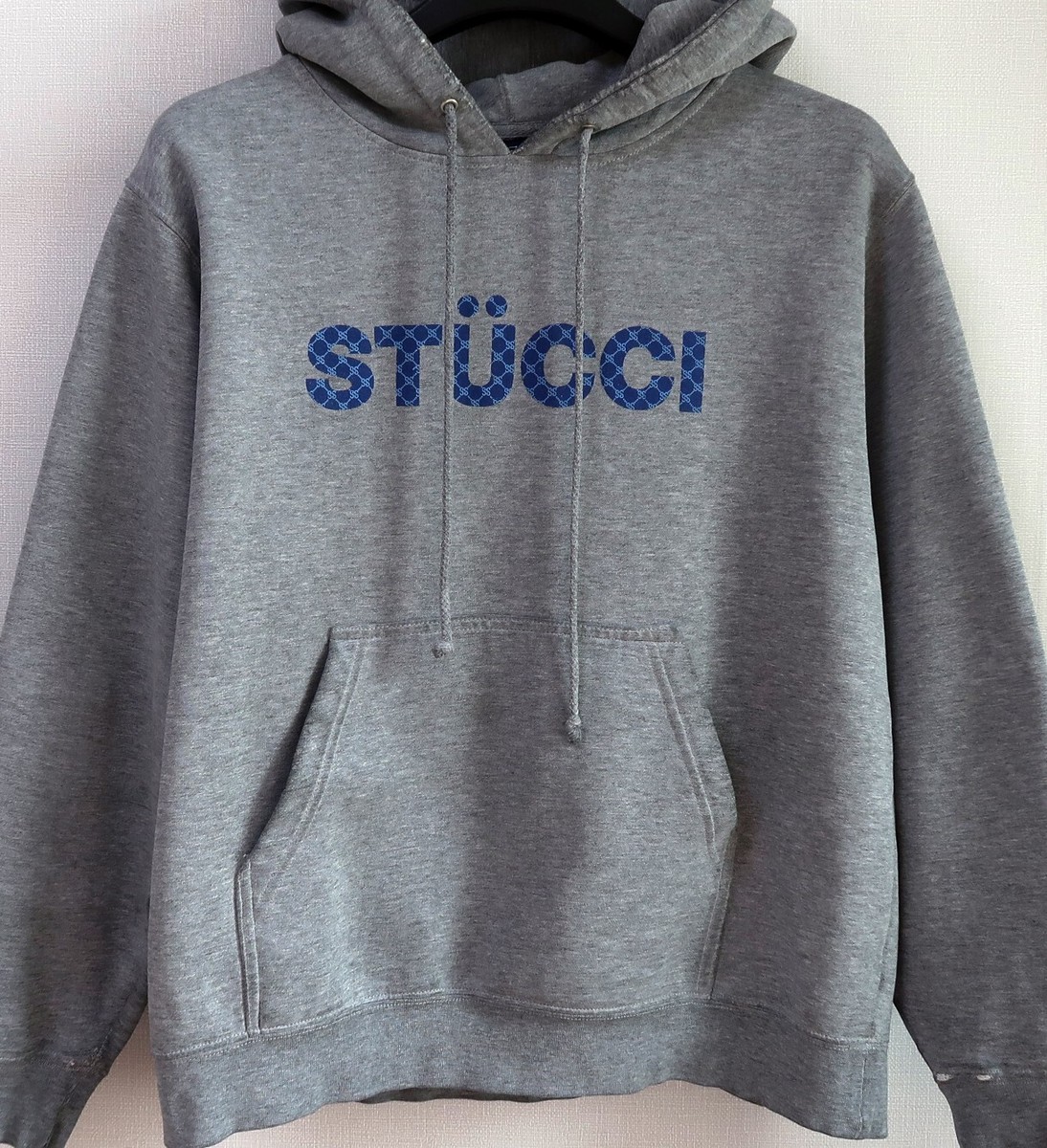 90s vintage Stucci old Stussy Monogram hoodie USA size M RARE | eBay