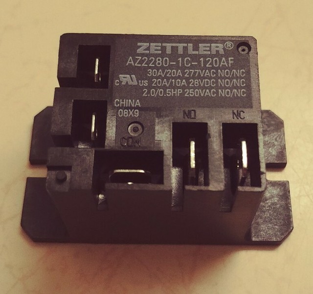 Zettler Mini Power Relay SPDT 120V 30A AZ22801C120AF eBay