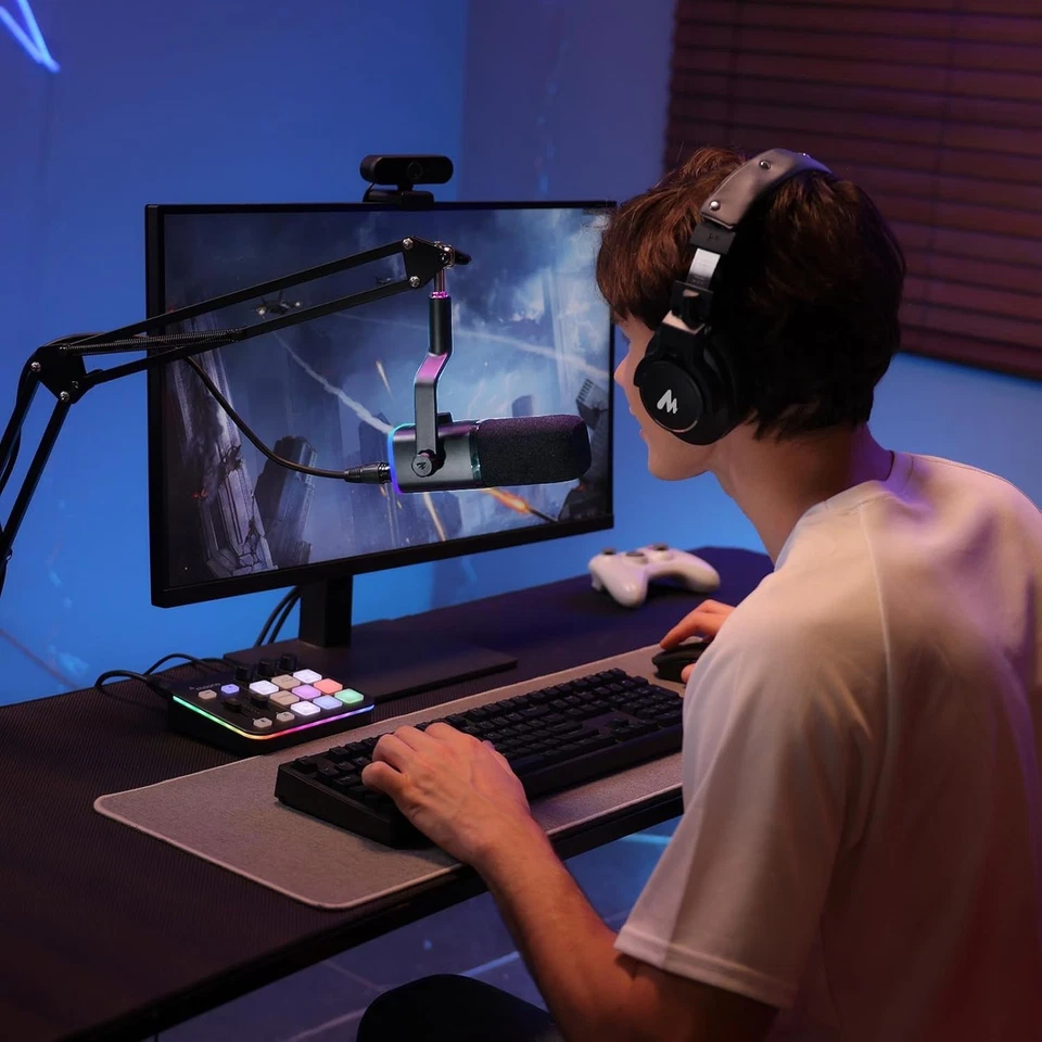 Streaming Mikrofon mit Arm MAONO XLR/USB: Dynamisches Mikrofon Software PD100... - Bild 4 von 4