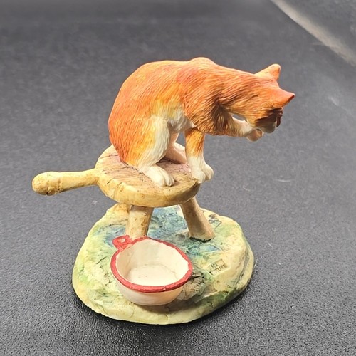 Figurina Lowell Davis Schmid 1979 arancione gatto tempo di mungitura fattoria paese - Foto 3 di 11
