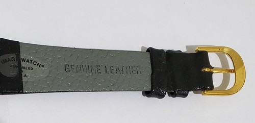 Texaco Petroleum Products Gold Plated Black Leather by Image Watches - Picture 7 of 8