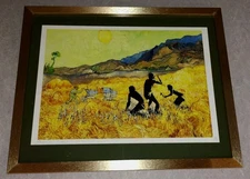DEATH NYC ltd ed signed FRAMED art print 45x32cm Banksy trolley hunters van gogh