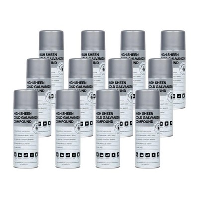 High Sheen Cold Galvanizing Spray Paint   -Rich Industrial Coating for Steel ...