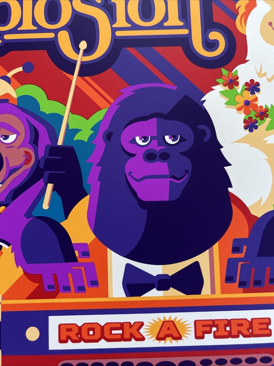 The Rock-afire Explosion Variant Print Poster Tom Whalen Mondo