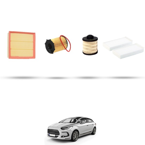 Hoffcar Set Service - 4 Filter FüR Citroen Ds5 1.6 Bluehdi 85Kw Von-image