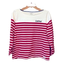 Talbots 2XP Red White Striped L’amour Nautical Women’s Top