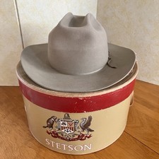 1960s Vintage Stetson Western Royal Silver Belly Open Road Hat 7 1/8
