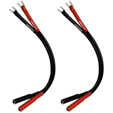 Cess-083 Female Banana Jack To Spade Plug For Speaker Cable Small Spade Cess-083 Female Banana Jack To Spade Plug For Speaker Cable Small Spade
