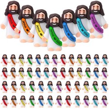 Mini Jesus Figures - 50 Pcs Christ Toys for Hide and Seek, Sunday School Favors