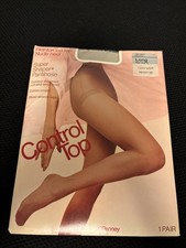 JCPenney Super Shaper Control Top Pantyhose Size Long Pearl Grey Control Top NWT