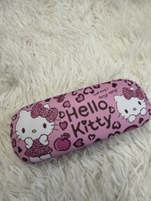 Hello Kitty Pink Leopard Glasses Case Hard Shell Eyeglass Holder Cute Travel