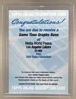 2025 Panini Metta World Peace Base Autographs - Silver (Raw)