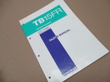 TAKEUCHI TB15FR COMPACT EXCAVATOR PARTS MANUAL GENUINE FACTORY