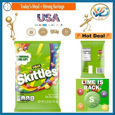 Sour Candy Bag 5.7oz Chewy Gummies Gluten Free Halal Orange Mix