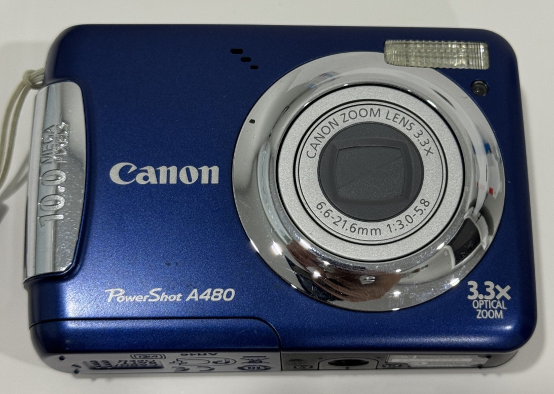 Canon PowerShot A480 10.0MP Digital Camera - Blue for sale online