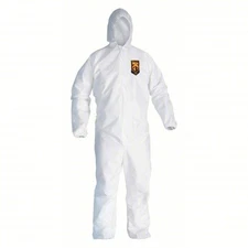 Kleenguard 49117  Hooded Disposable Coveralls, 4Xl, White, Zipper 20 PK