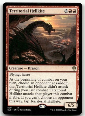 Territorial Hellkite #809 (LP) Baldur's Gate CLB Magic MTG