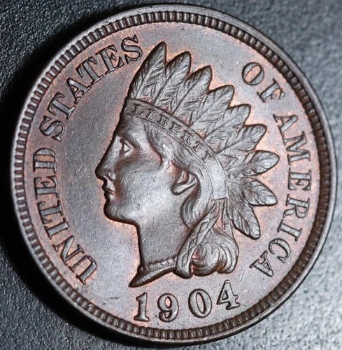 1904 INDIAN HEAD CENT - BU UNC - With MINT LUSTER & MISPLACED DATE MPD *SNOW-20*