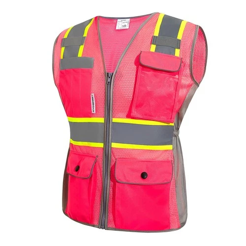 HYCOPROT Safety Vest for Women Mesh Reflective Lady High Visibility Construct... video thumbnail