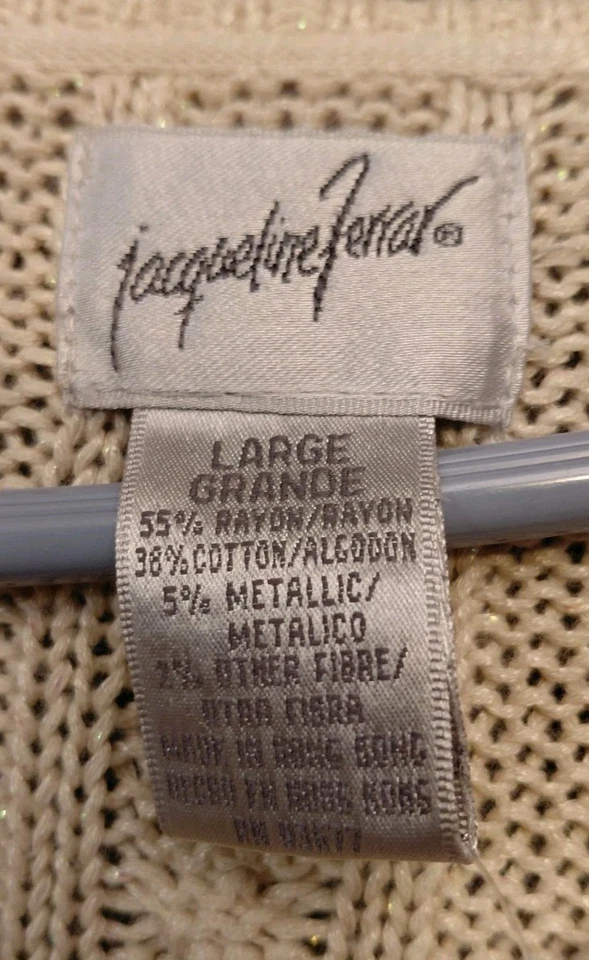 2 suéteres vintage Jacqueline Ferrar para mujer tejido con cable pulóver topo y gris nuevos Foto 4 de 4