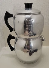 Vintage West Bend Kwik Drip 18c Coffee Maker Percolator Pot Aluminum Stove Top