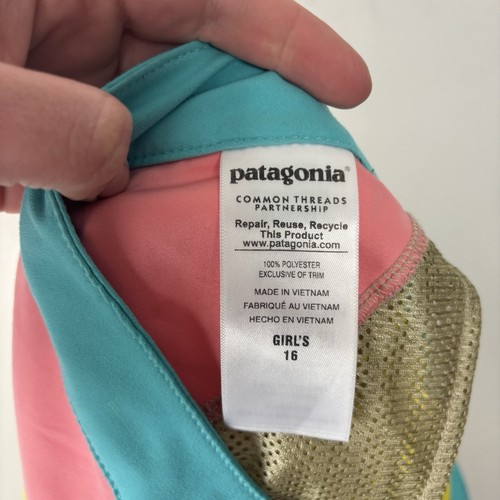 Patagonia Forries Shorey Board Shorts Girls 16 Retro Color Block Bright Beach - Picture 7 of 8