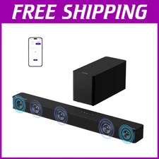 Immersive 5.1CH Soundbar & Wired Subwoofer with Dolby Atmos & Bluetooth 5.4