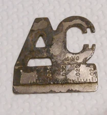 Vintage Old AC Spark Plug Advertising Gap Gapper Gauge for Key Ring Chain GG10