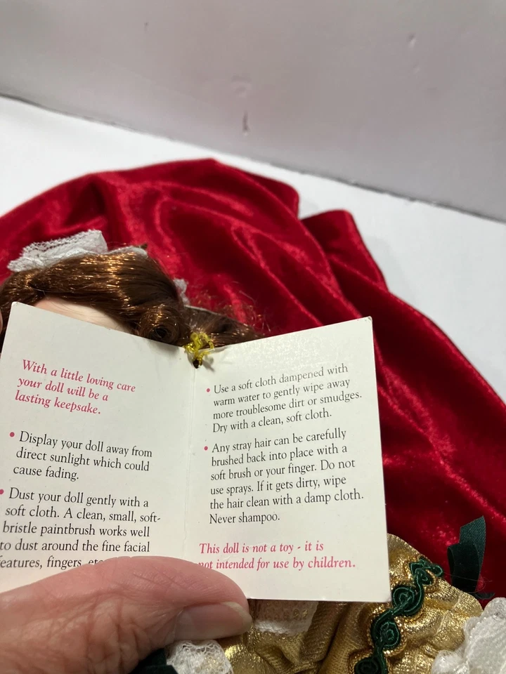 Porcelain Paradise Doll 17" Christmas Ball Collection Christina 075 by L. Hanson - Image 4 of 4