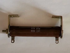 RES INC. RW35V500 Noninductive WW Fixed Resistor, 50 OHM,  55W, +/-5%, USED.