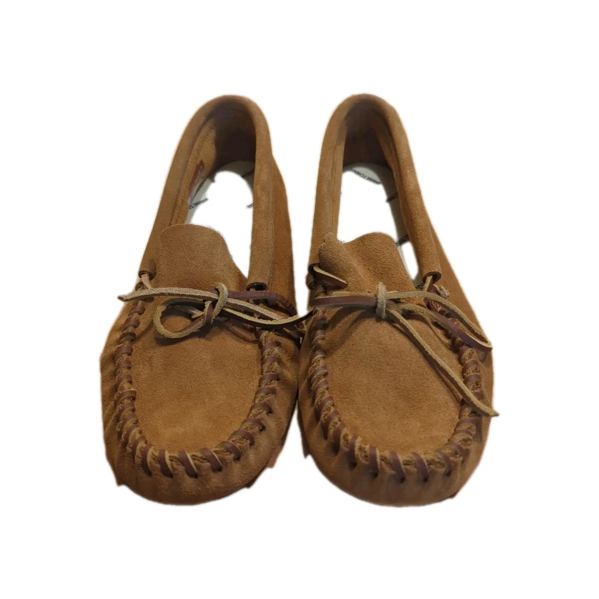 Minnetonka Brown Suede Moccasin Slippers Mens 12 Cozy Sherpa Lined Minnetonka Moccasin Slipper - Men main image 4