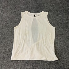 Athleta Tank Top Womens Size S White Open Tul...
