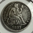 1887-P Seated Liberty Dime - (8-15)