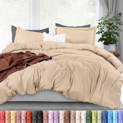 Duvet Cover Queen Size - 3 Piece with Zipper Closure - 1 Comforter Cover 90X9...