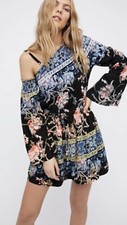 NWT Free People Nomad dress size small wide sleeves rayon/ spandex machine wash