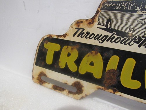 Antique Trailways Through out The Southeast License Plate TOPPER Bus Metal - Picture 2 of 6
