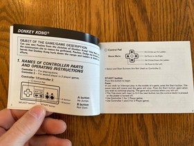 Vinttage 1988 Donkey Kong Classics (incl DK Jr) Nintendo NES Instruction Booklet