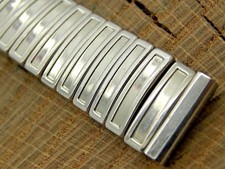 JB Champion Vintage Stainless Steel Pre-Owned Expansion Watch Band 16mm Straight