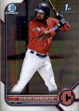 2022 BOWMAN CHROME PROSPECT 1ST CLEVELAND GUARDIANS - JUNIOR SANQUINTIN #BCP-80