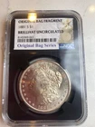 💥 1881 S $1 Morgan Silver Dollar NGC BU exceptional luster 💥