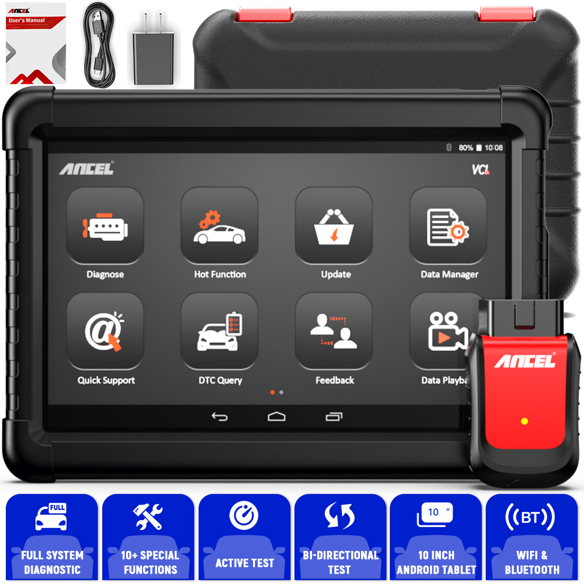 ANCEL X6 All System Bidirectional OBD2 Scanner Auto Diagnostic