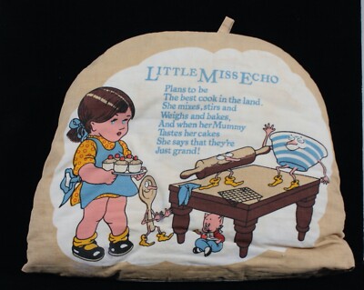 EXTREMELY RARE GENUINE VINTAGE / RETRO  1960'S KIDS LITTLE MISS ECHO TEA COSY   