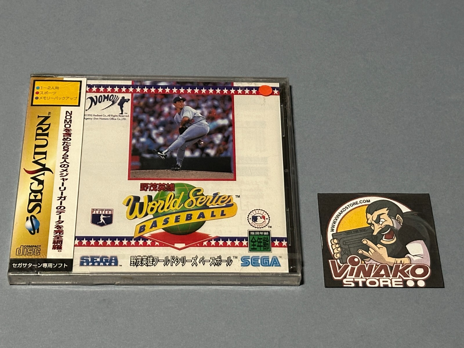 HIDEO NOMO WORLD SERIES BASEBALL SEGA SATURN NTSC-J SCELLÉ.